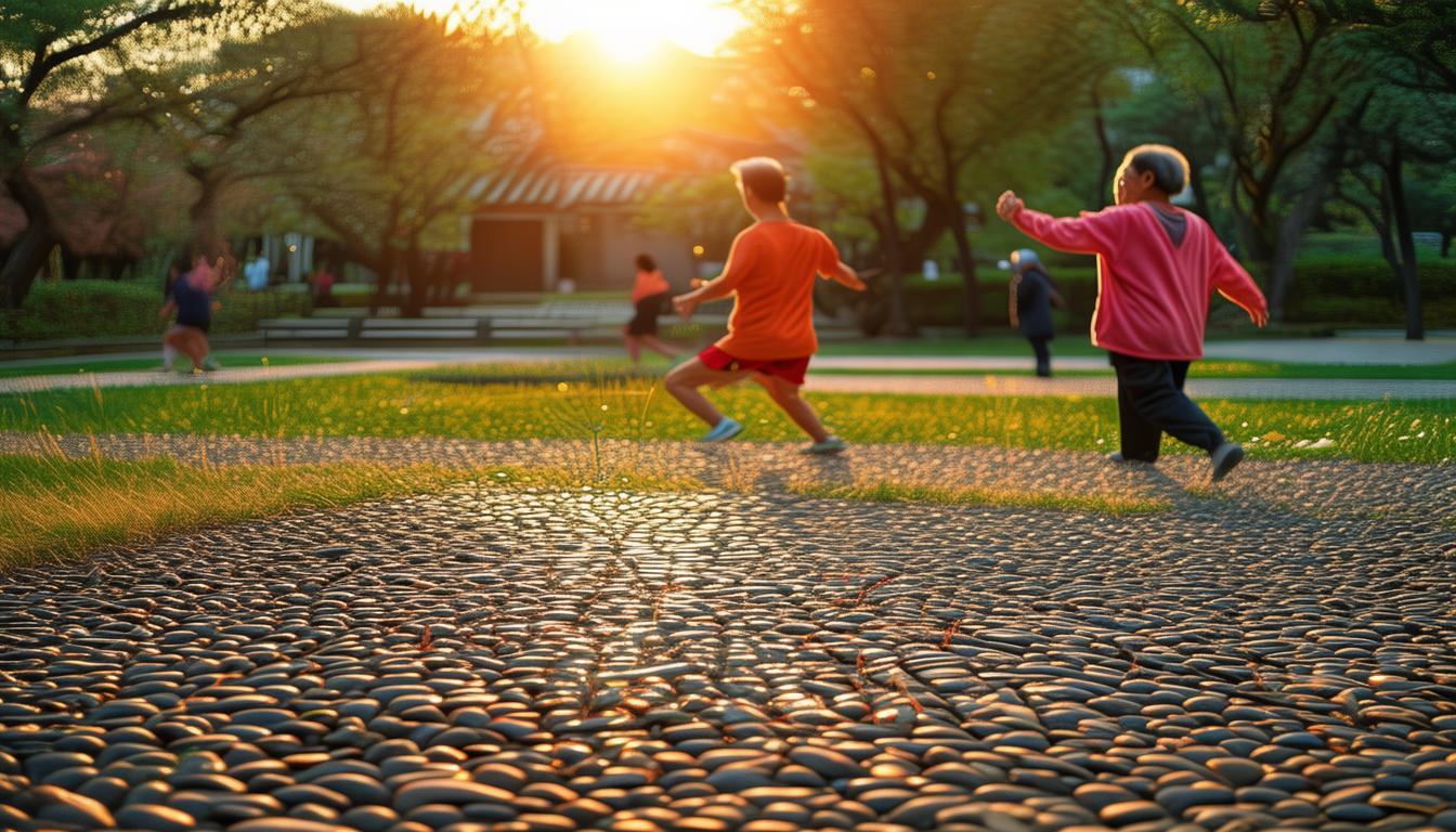 Tai Chi Exercise Is Suitable For The Elderly, Strengthens Physical Fitness And Cultivates Sentiment. Need To Pay Attention To The Surrounding Activities.